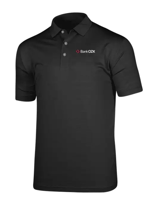 Callaway Vibrant Black Ventilated Polo w/Bank OZK Logo