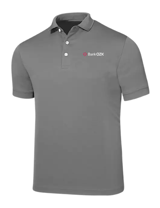 Callaway Ottoman Medium Grey Polo w/Bank OZK Logo