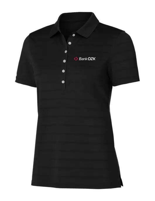 Callaway Womens Black Ventilated Polo w/Bank OZK Logo