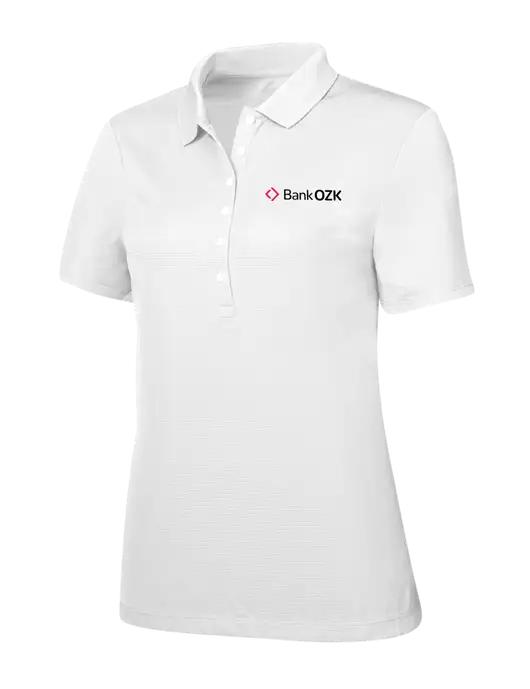 Callaway Womens Ottoman Bright White Polo w/Bank OZK Logo