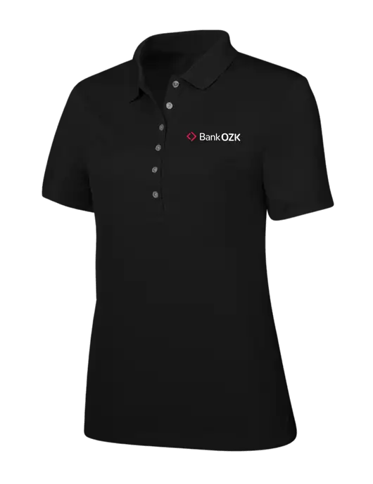 Callaway Womens Ottoman Black Polo w/Bank OZK Logo