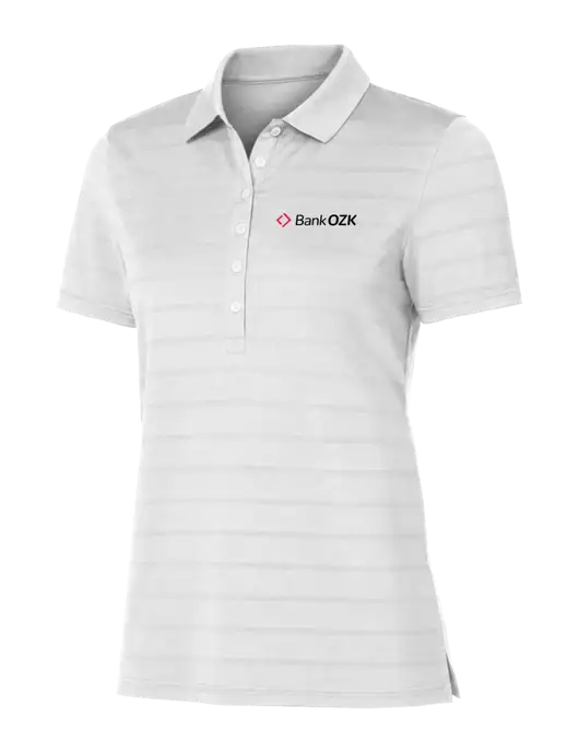 Callaway Womens Bright White Ventilated Polo w/Bank OZK Logo