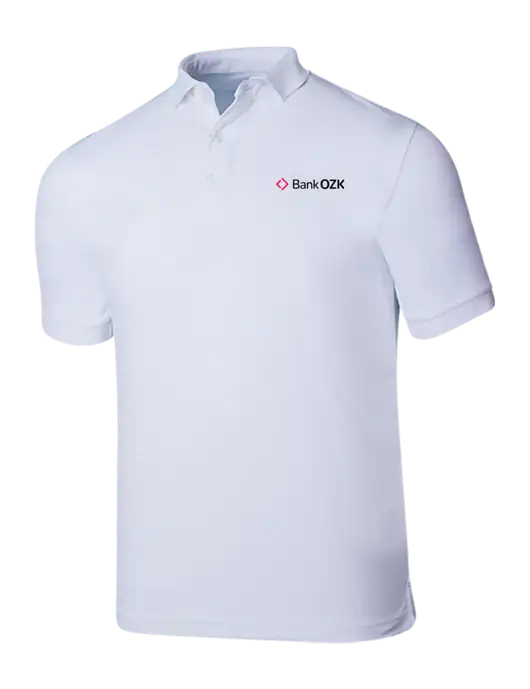 Callaway Ottoman Bright White Polo w/Bank OZK Logo