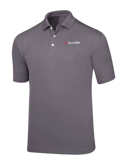 Callaway Core Medium Grey Performance Polo w/Bank OZK Logo
