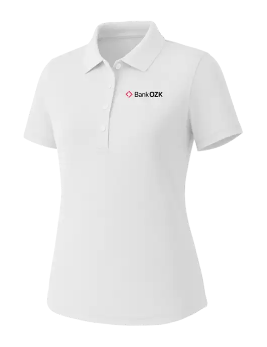 Callaway Womens Core Bright White Performance Polo w/Bank OZK Logo