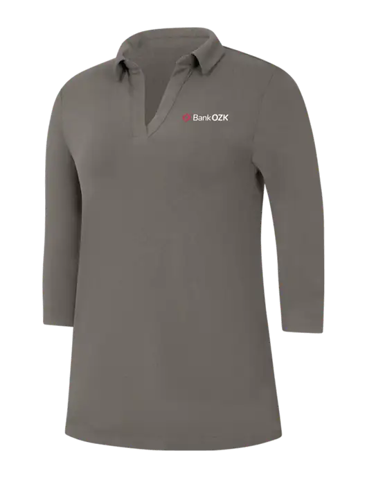 Womens Dark Grey Luxe Knit Tunic w/Bank OZK Logo