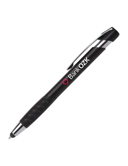 Alize Black Stylus Black Ink Pen w/Bank OZK Logo