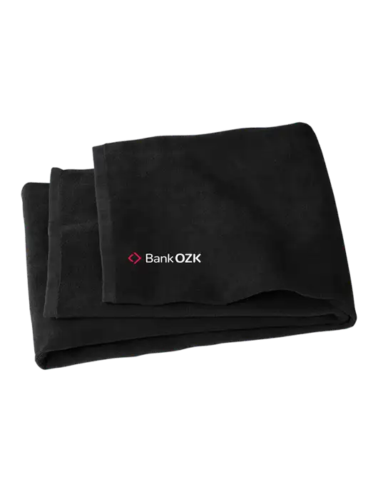 Black Beach Towel w/Bank OZK Logo