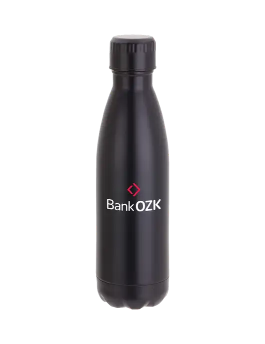 City Go Matte Black 17 oz Insulated Bottle w/Bank OZK Logo