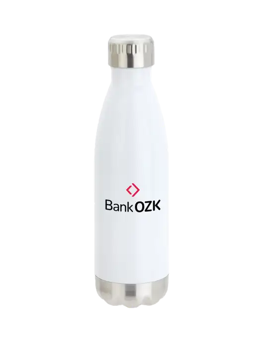 City Go White 17 oz Insulated Bottle w/Bank OZK Logo