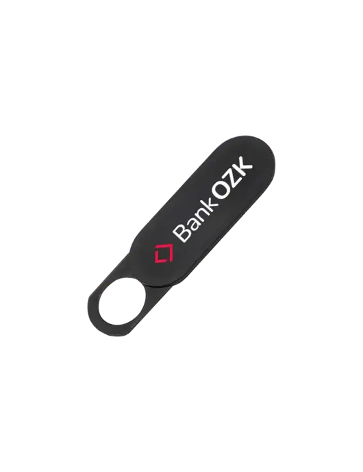 Black Web Cam Cover w/Bank OZK Logo