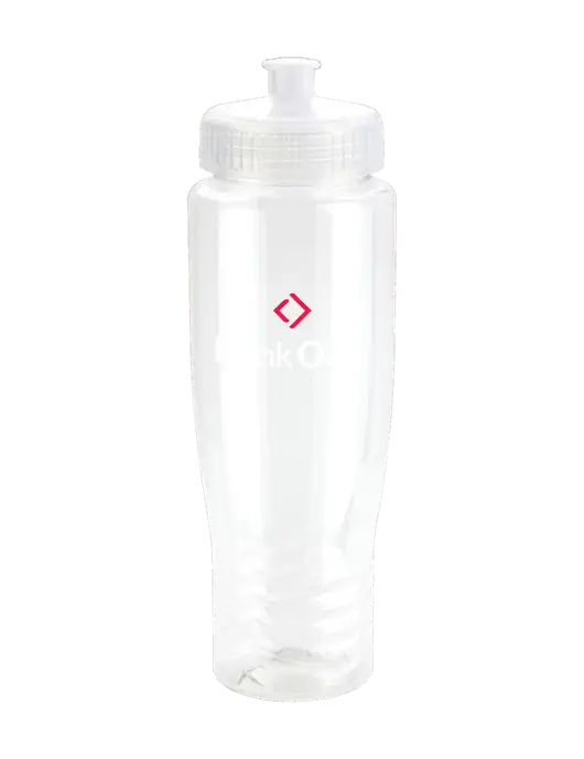 Roam Clear 28 oz Eco-Polyclear Bottle with Push Pull Lid w/Bank OZK Logo