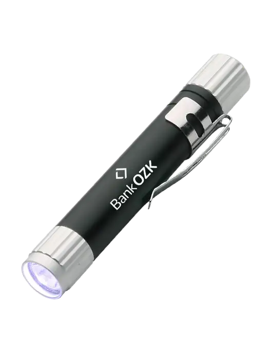Black Aluminum LED Penlight w/Bank OZK Logo