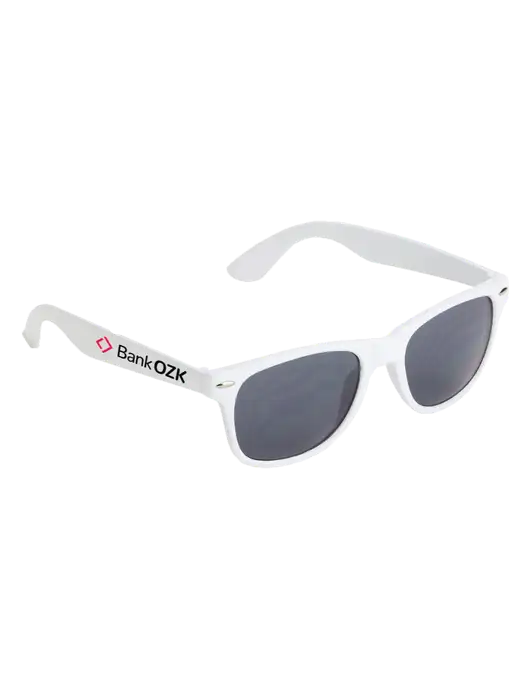 Daytona White Sunglasses w/Bank OZK Logo