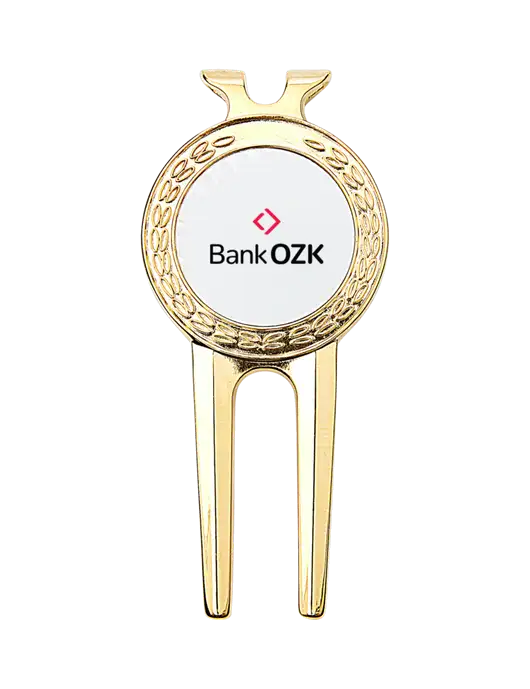 Gold Divot Tool, 1.5 x 3 w/Bank OZK Logo