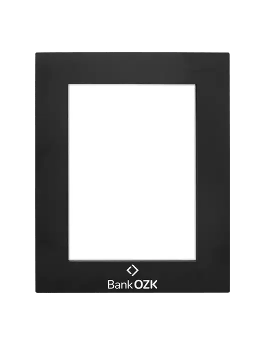 Black Aluminum Photo Frame, 5 x 7 w/Bank OZK Logo