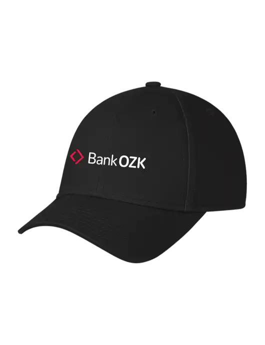 Black Structured Cap Hook & Loop w/Bank OZK Logo