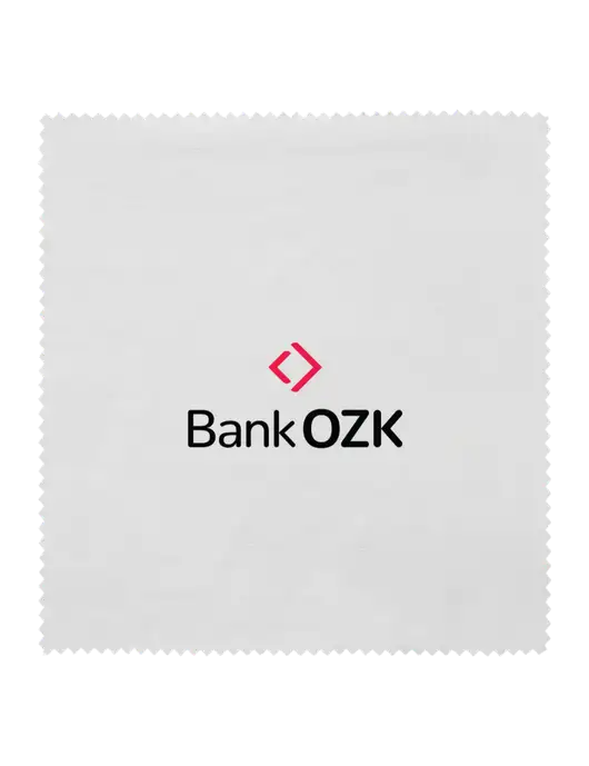 Microfiber Cleaning Cloth, 6 x 6 w/Bank OZK Logo