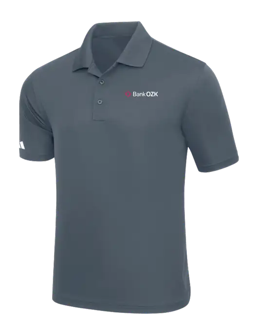 Adidas Medium Grey Basic Sport Polo w/Bank OZK Logo