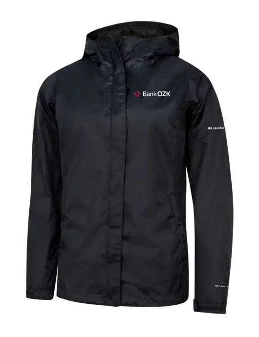 Columbia Black Womens Arcadia II Jacket w/Bank OZK Logo