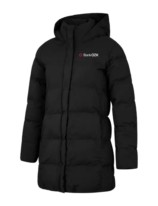 Mercer+Mettle Womens Deep Black Puffy Parka  w/Bank OZK Logo