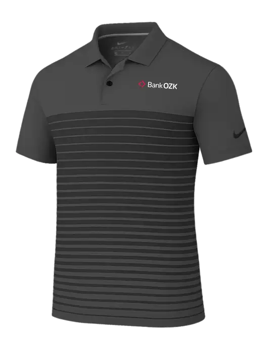 Nike Dark Grey Dri-FIT Vapor Block Polo w/Bank OZK Logo