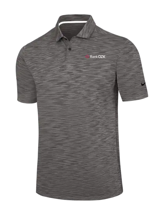 Nike Dark Grey Dri-FIT Vapor Space Dyed Polo w/Bank OZK Logo