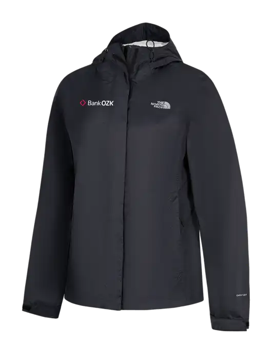 The North Face Womens Black DryVent Rain Jacket w/Bank OZK Logo