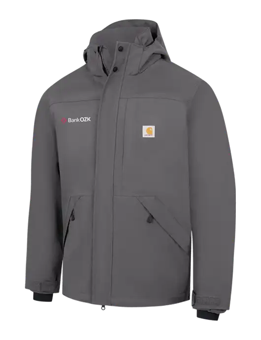Carhartt Dark Grey Storm Defender Shoreline Jacket w/Bank OZK Logo