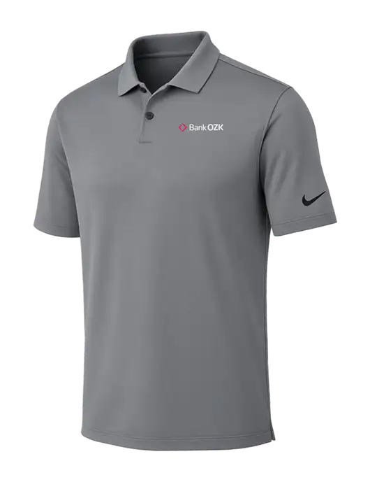 Nike Medium Grey Dri-FIT Vapor Polo w/Bank OZK Logo