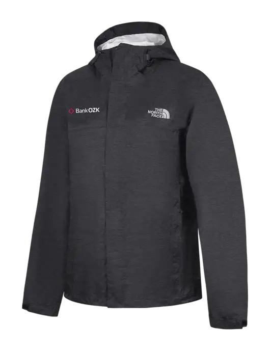 The North Face Dark Grey Heather DryVent Rain Jacket w/Bank OZK Logo