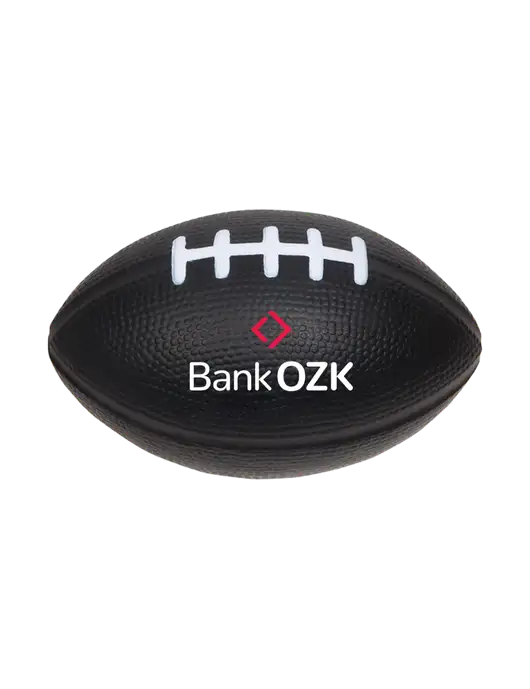 Black Stress Reliever Football w/Bank OZK Logo