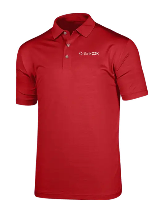 Callaway Vibrant Red Ventilated Polo w/Bank OZK Logo