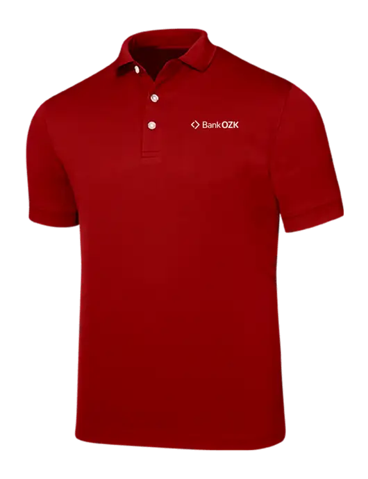 Callaway Ottoman Red Polo w/Bank OZK Logo