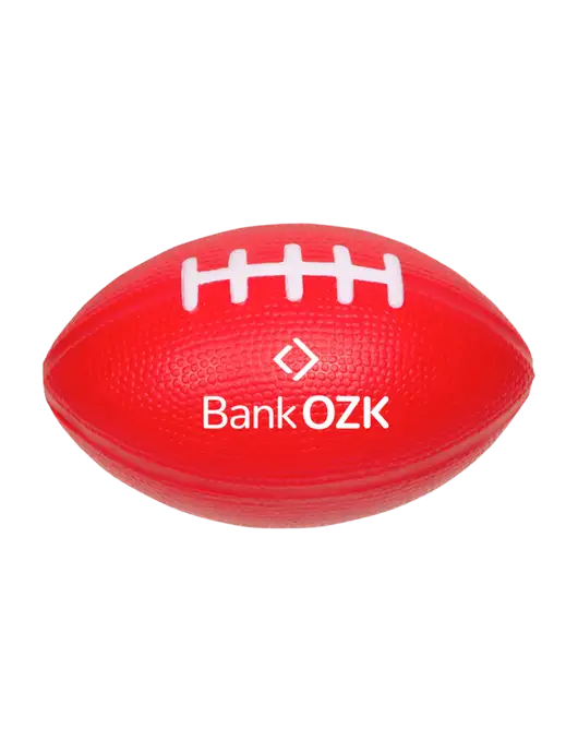 Red Stress Reliever Football w/Bank OZK Logo