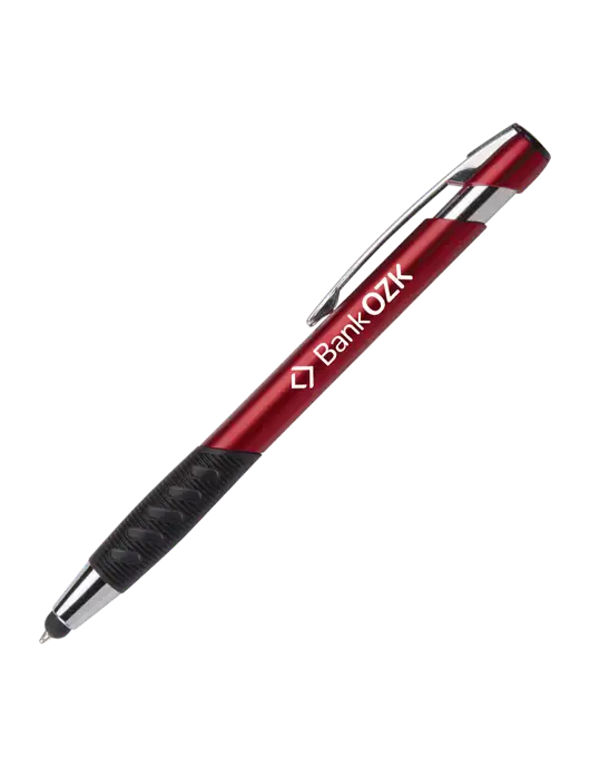 Alize Red Stylus Black Ink Pen w/Bank OZK Logo