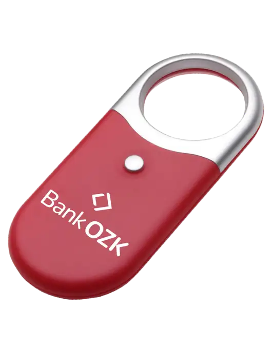 Compact Red Magnifier Light w/Bank OZK Logo