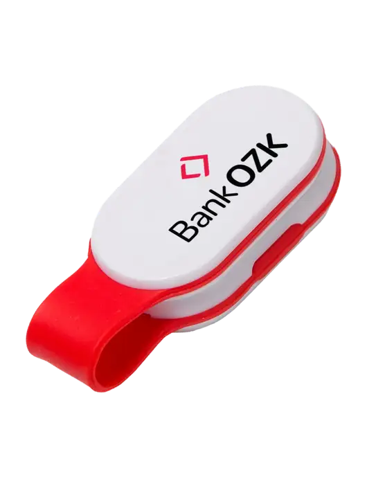 Magna Clip Red Personal Safety Light w/Bank OZK Logo