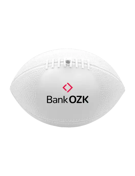 7” Durable White Vinyl Football w/Bank OZK Logo