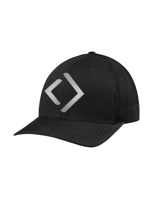 Richardson Adjustable Snapback Original 112 Trucker Cap Black w/Black Mesh w/OZK Icon Logo