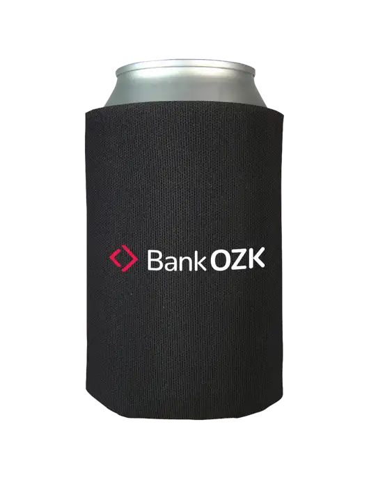 Black Foam Coolie w/Bank OZK Logo, Bank OZK Logo