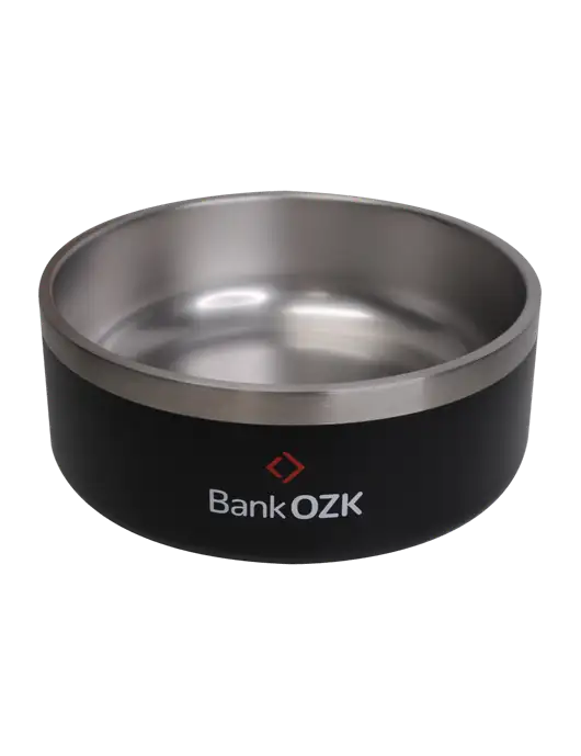 Bank OZK 32 oz Medium Black Dog Bowl
