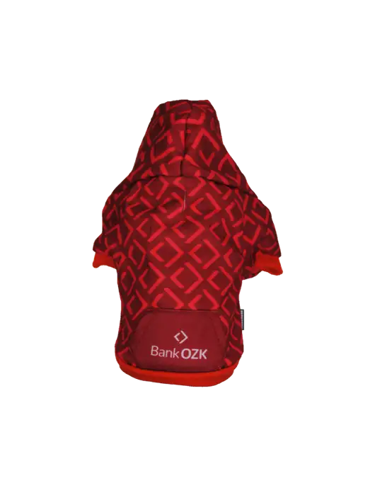 Bank OZK Red Pet Hoodie