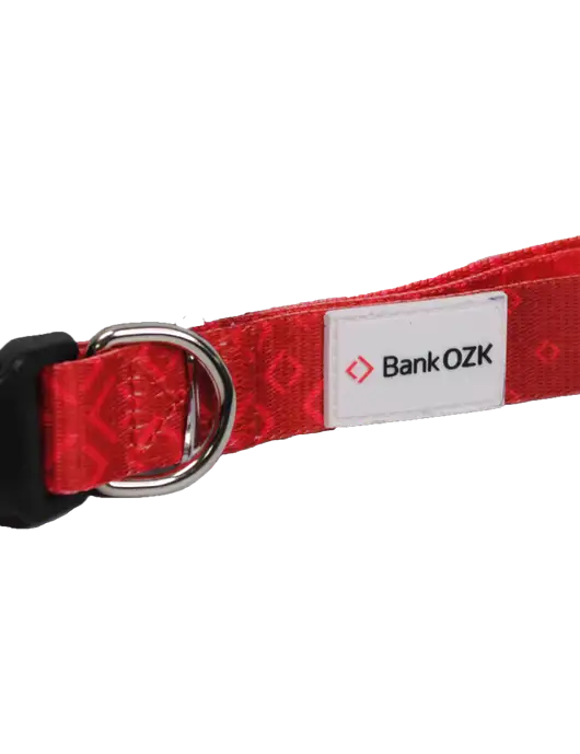 Bank OZK Red Cat Collar-MD