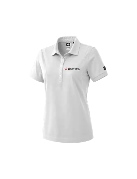 Bank OZK Womens OGIO White Jewel Polo