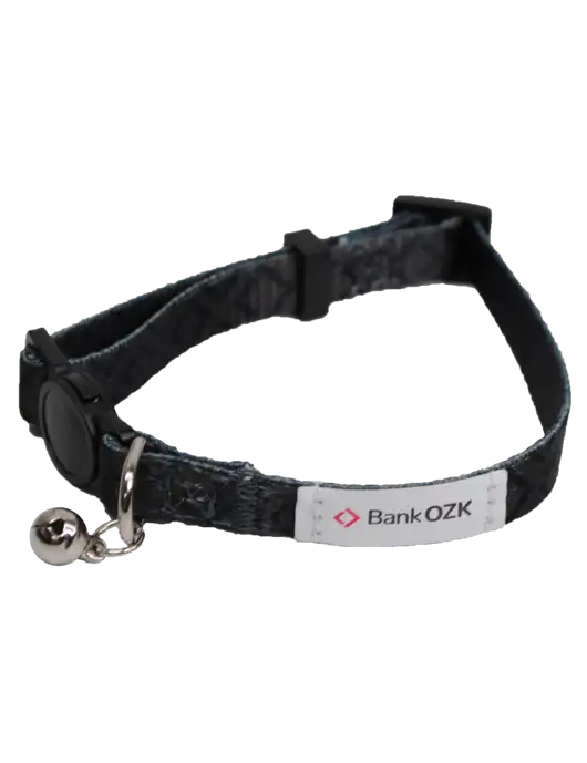 Bank OZK Black Dog Collar-LG