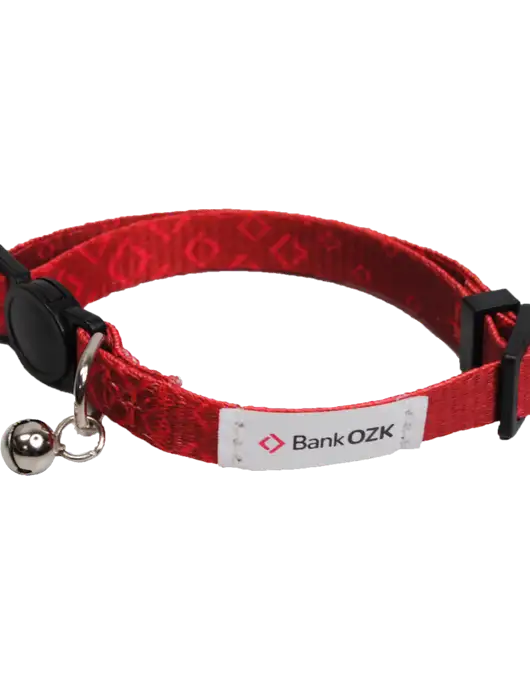 Bank OZK Red Dog Collar-SM